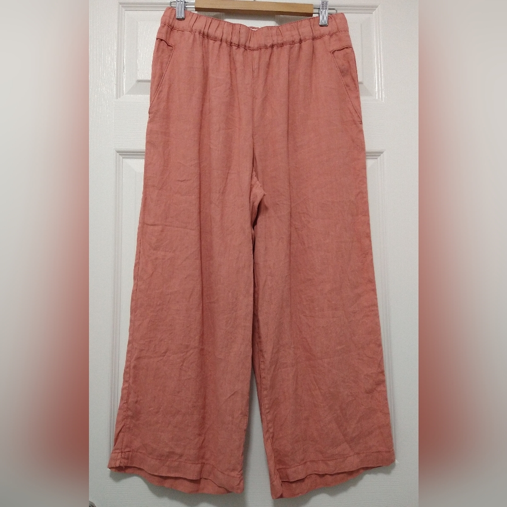 Cynthia Rowley Linen Crop Pants Women's Medium